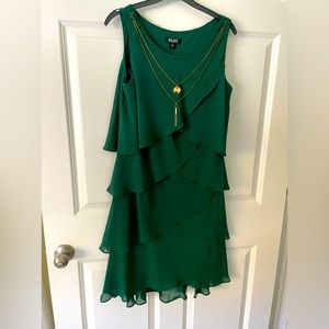 Green tiered dress